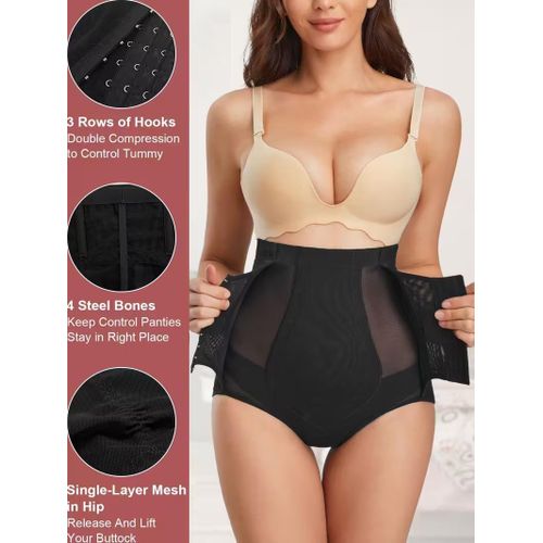 Other Women Hi-Waist Tummy Control Lifter Shapewear Waist Trainer Panty with Hooks Adjust