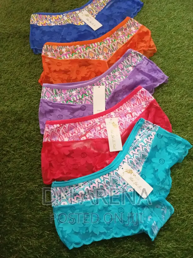 Quality Ladies Lace Cotton Panties for 12pcs